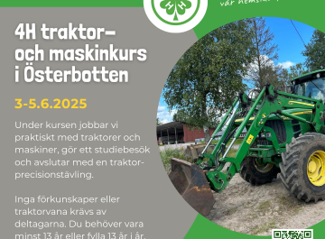 Delta i 4H traktor- och maskinkurs för unga i Österbotten featured image